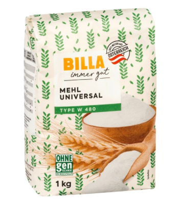 BILLA Weizenmehl universal 1Kg