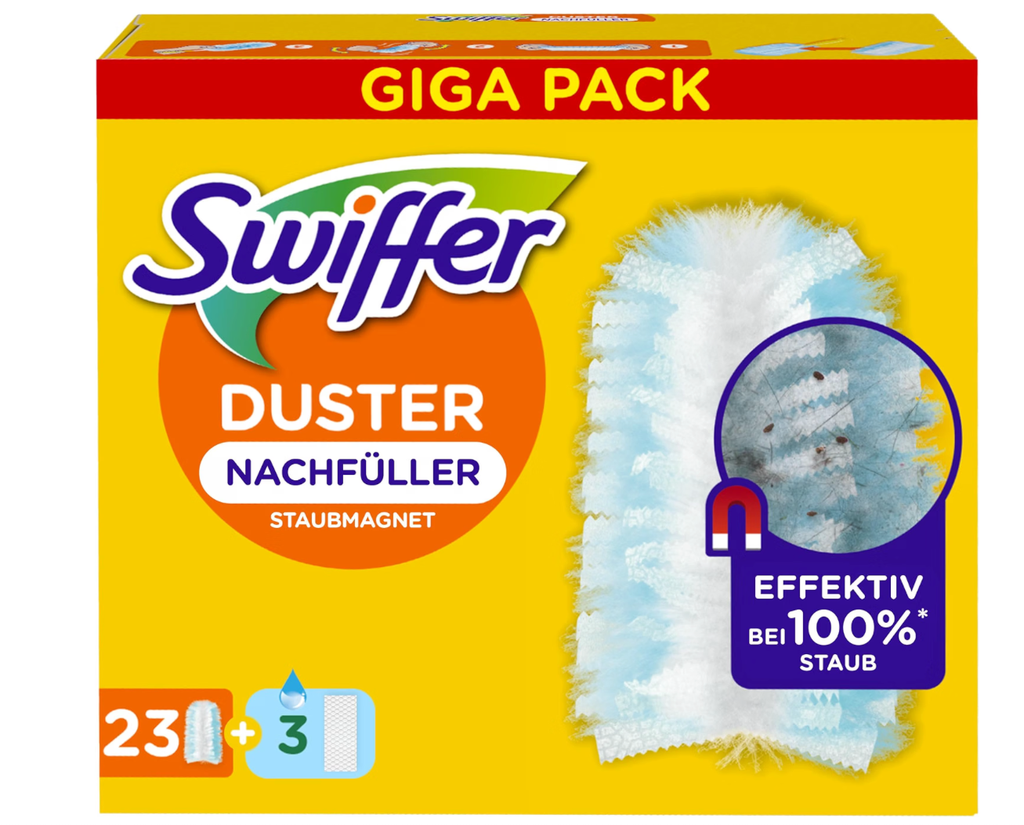 Swiffer Staubwedel Nachfüller, 23 Tücher und 3x Wet Nachfüller