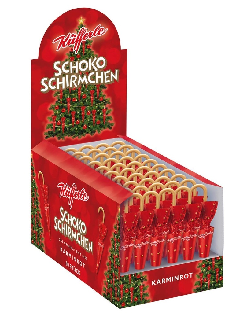 Küfferle Schokoschirmchen rot 48Stk