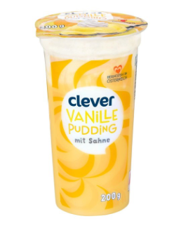 Clever Vanille Pudding mit Sahne 200g